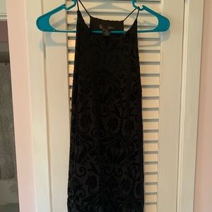 Black velvet short sheath dress -LBD-Bloomingdales